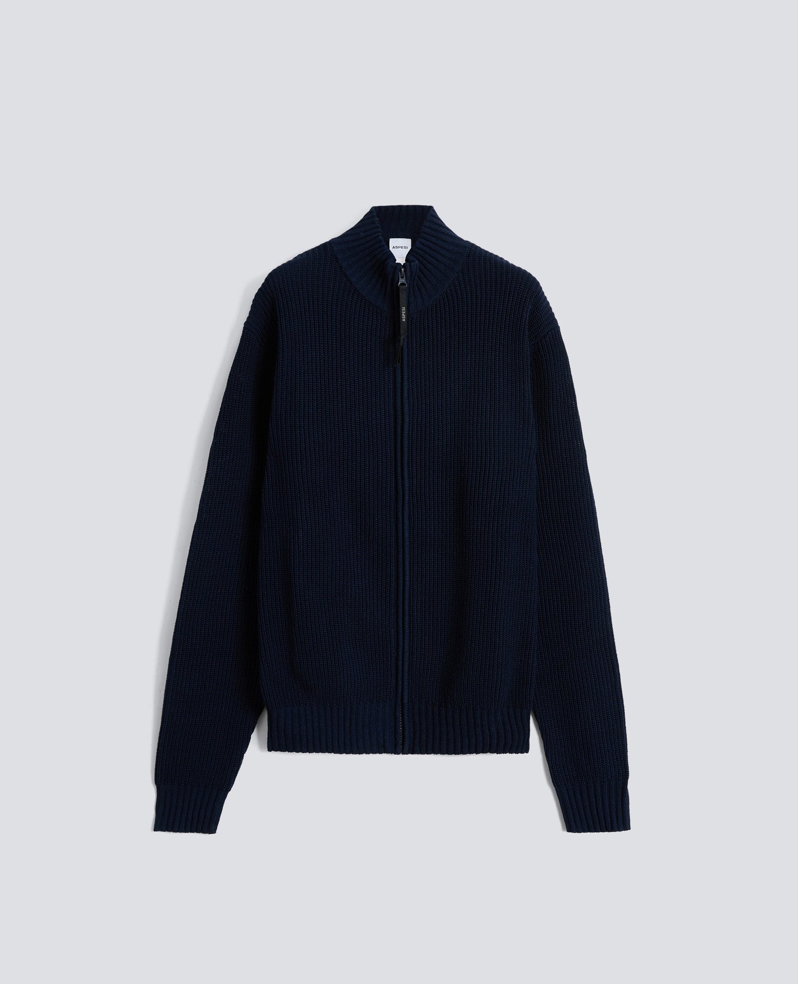 Maglia Con Zip In Filato Di Cotone