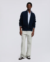 Maglia Con Zip In Filato Di Cotone
