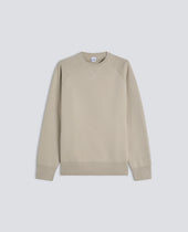 MAGLIA GIROCOLLO A MANICHE LUNGHE IN COTONE - GESSO