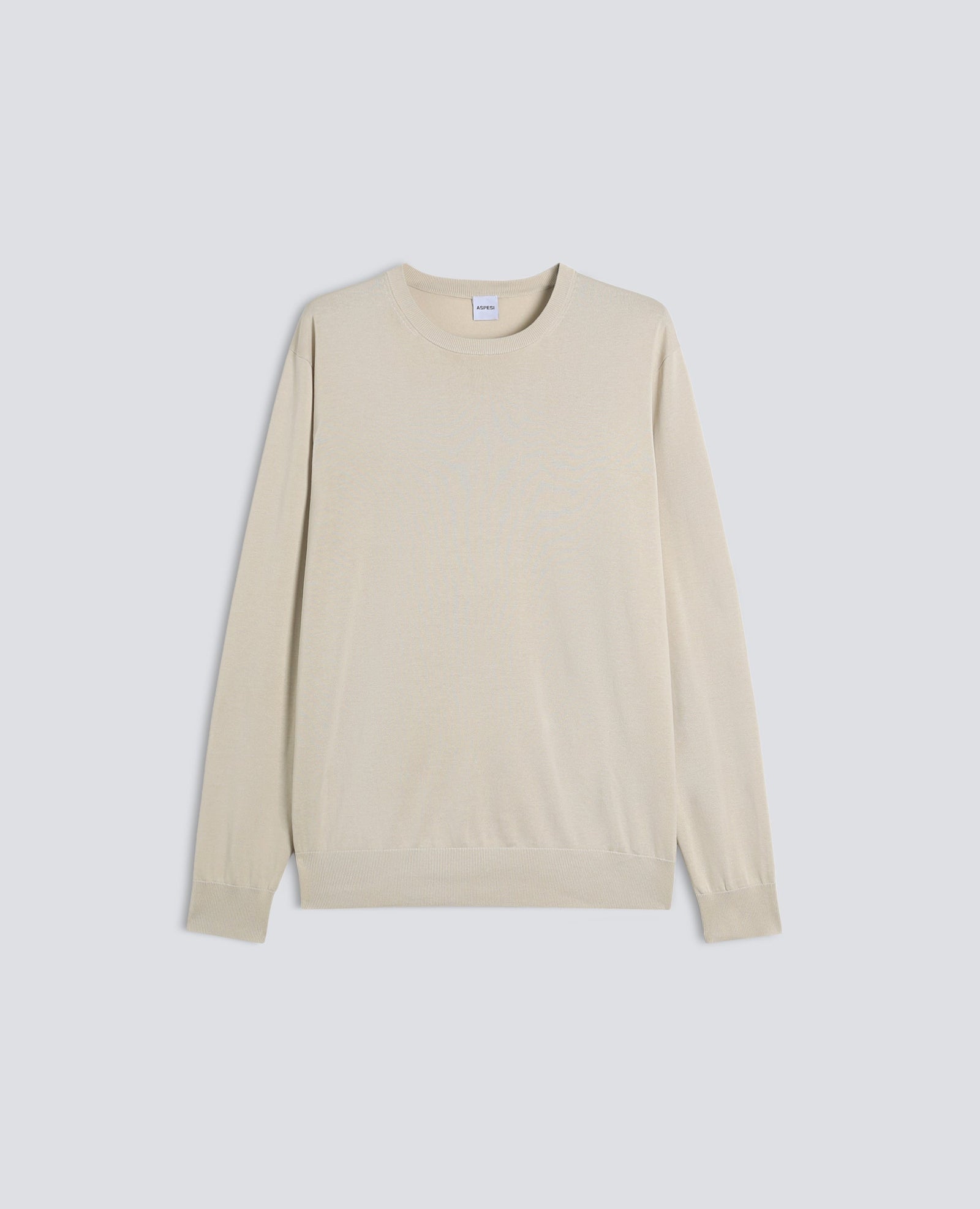 Maglia Girocollo In Cotone Sabbia