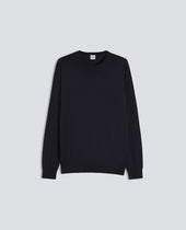 MAGLIA GIROCOLLO IN COTONE - NAVY
