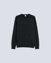 MAGLIA GIROCOLLO IN COTONE - NERO