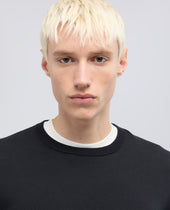 Maglia Girocollo In Cotone Nero