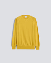 MAGLIA GIROCOLLO IN COTONE - GIALLO