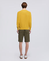 Maglia Girocollo In Cotone Giallo