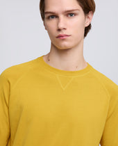 Maglia Girocollo In Cotone Giallo