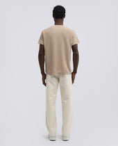 Maglia Raglan In Micro Waffle Di Cotone Sabbia