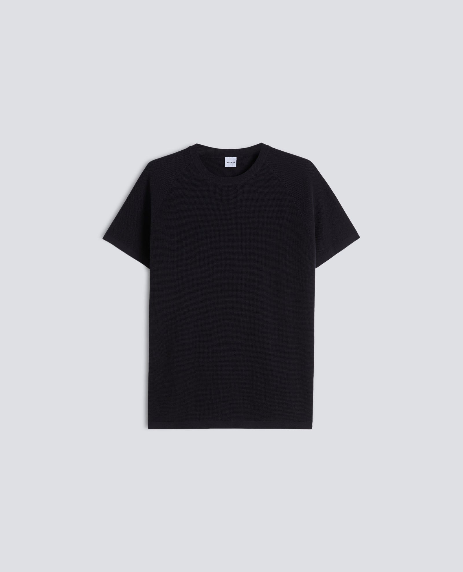 Maglia Raglan In Micro Waffle Di Cotone