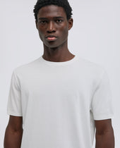 T Shirt Girocollo In Cotone Bianco