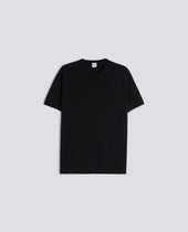 T-SHIRT GIROCOLLO IN COTONE - NERO