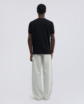 T Shirt Girocollo In Cotone Nero