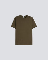 T-SHIRT GIROCOLLO IN COTONE - MILITARE