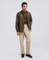 T Shirt Girocollo In Cotone Militare