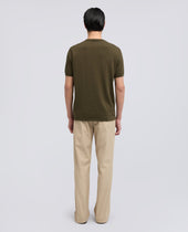 T Shirt Girocollo In Cotone Militare