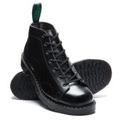 Black Hi-Shine 7 Eye Monkey Boot