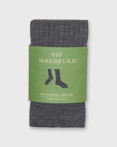Over The Calf Dress Socks In Heather Grey Extra Fine Merino