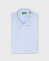 Spread Collar Dress Shirt In Double Stripe Poplin