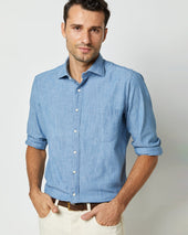 Otto Handmade Sport Shirt In Extra Light Washed