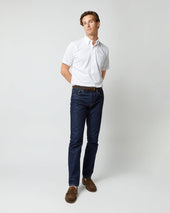 Short Sleeved Knit Button Down Popover Shirt In Pima Pique