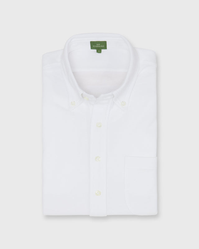 Knit Button Down Popover Shirt In Pima Pique