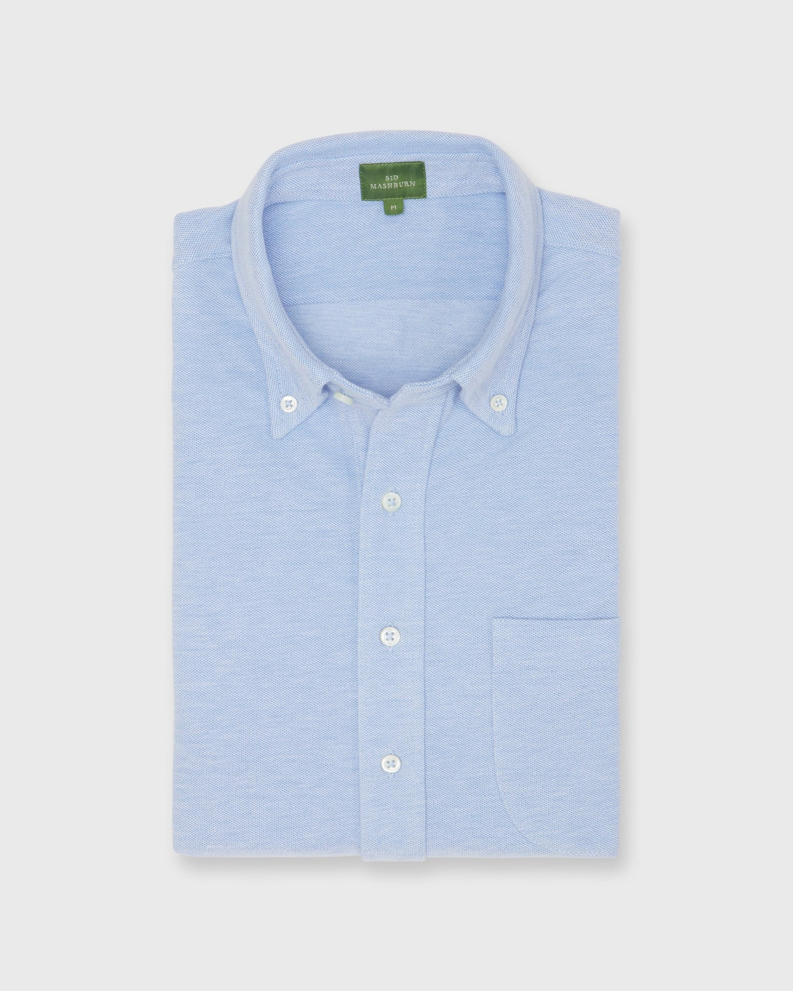 Knit Button Down Popover Shirt In Oxford Pima Pique