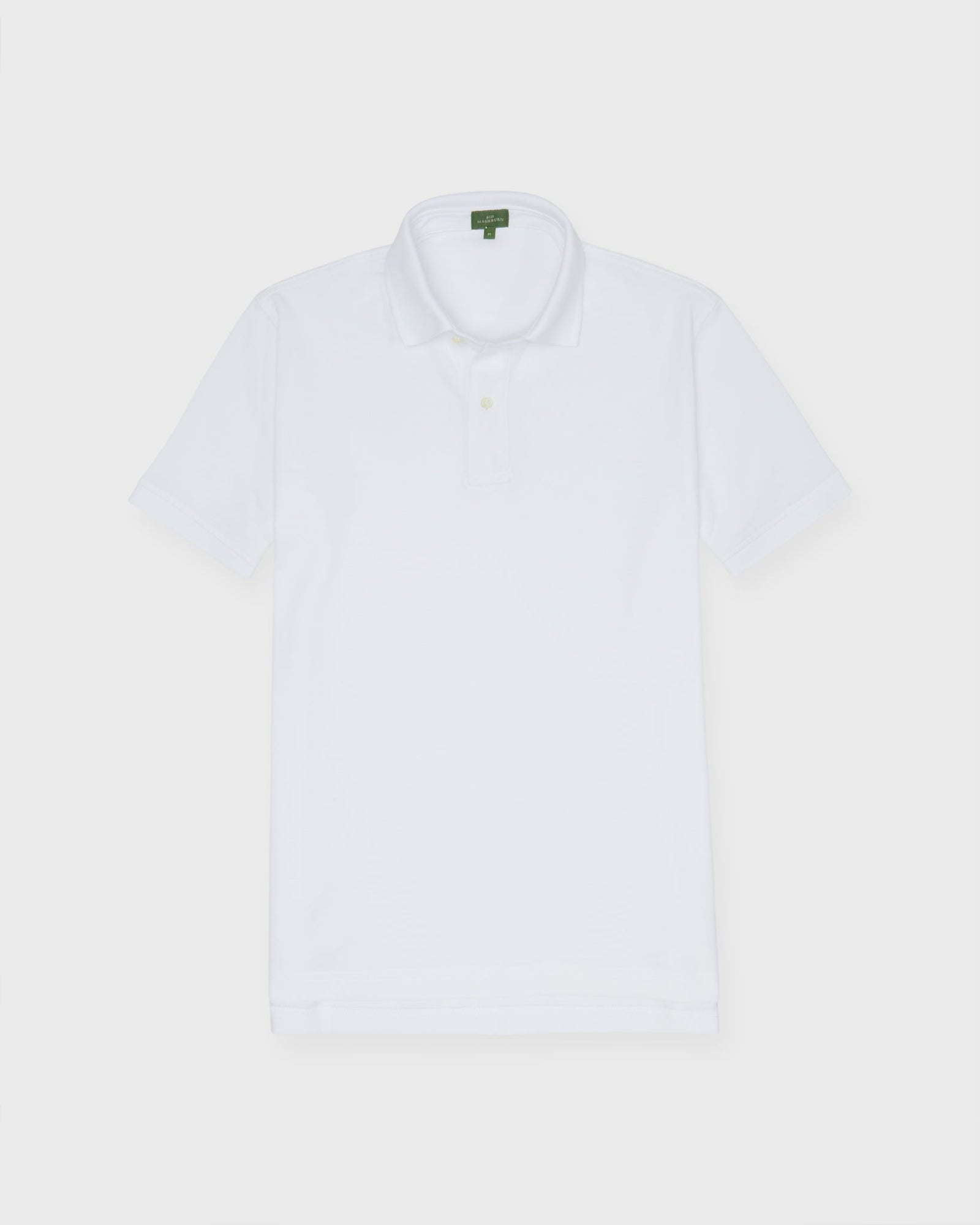 Court Polo in White Pima Pique