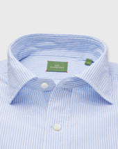Otto Handmade Sport Shirt In White Bengal Stripe Cotolino