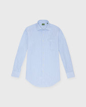 Otto Handmade Sport Shirt In White Bengal Stripe Cotolino