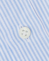 Otto Handmade Sport Shirt In White Bengal Stripe Cotolino