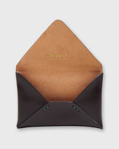 Envelope Card Holder In Dark Brown Cordovan