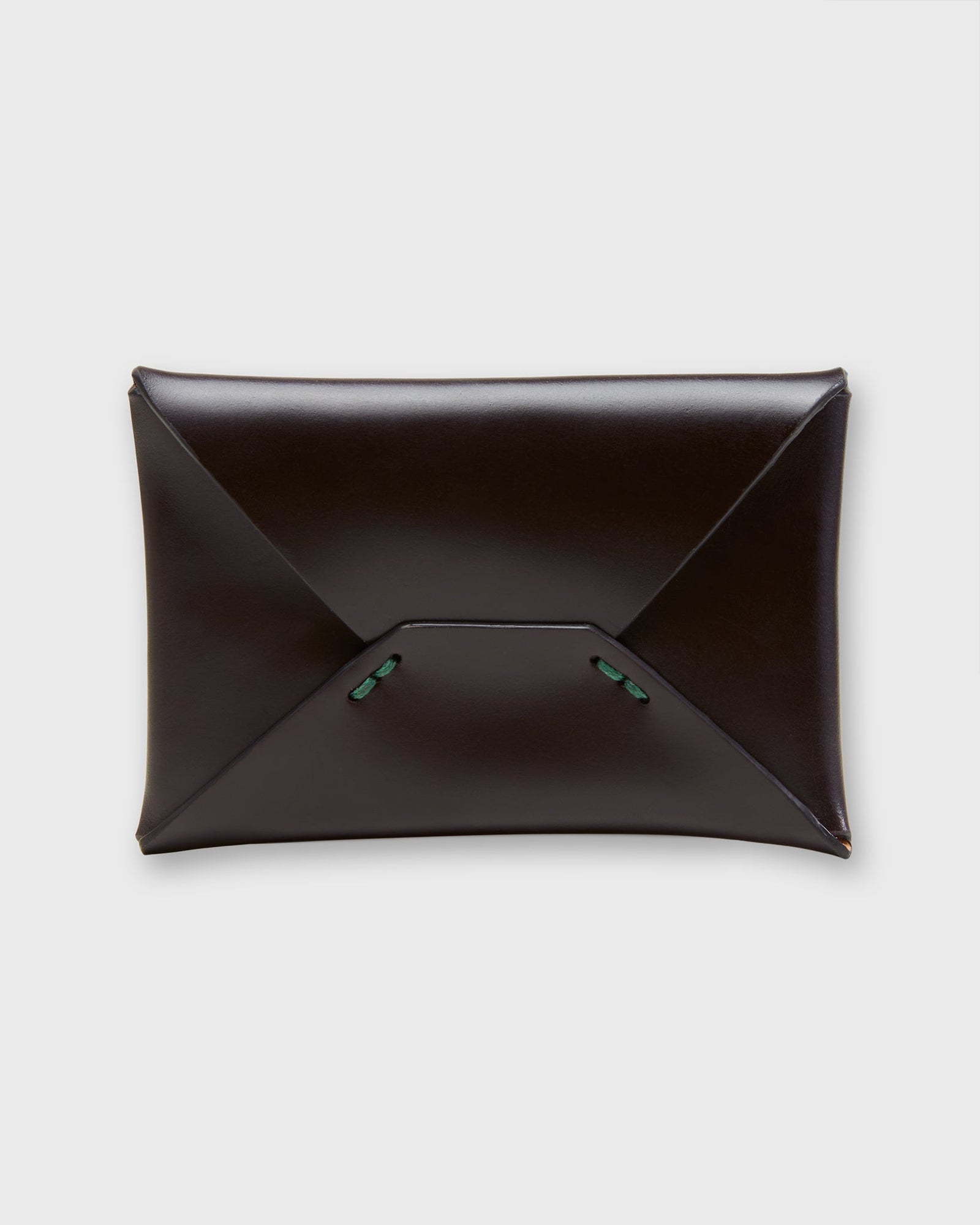 Envelope Card Holder In Dark Brown Cordovan