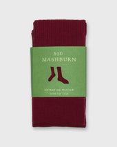Over The Calf Dress Socks In Bordeaux Extra Fine Merino
