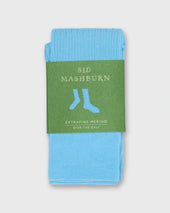 Over The Calf Dress Socks In Glacier Extra Fine Merino
