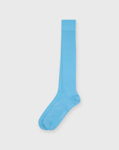 Over The Calf Dress Socks In Glacier Extra Fine Merino