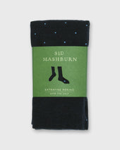 Over The Calf Dress Socks In Glacier Dot Extra Fine Merino