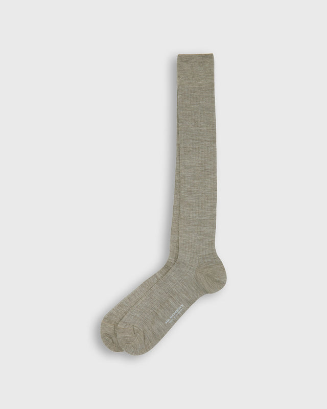 Over The Calf Dress Socks In Heather Extra Fine Merino