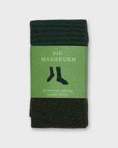 Striped Trouser Dress Socks In Petrol Extra Fine Merino