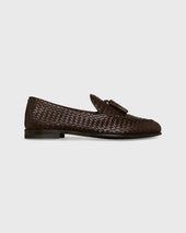 Nassau Tassel Loafer In Woven Leather
