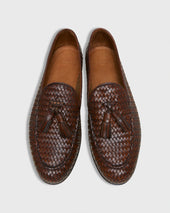 Nassau Tassel Loafer In Woven Leather