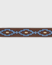 1 1 8 Polo Belt In Bone Medium Brown Leather