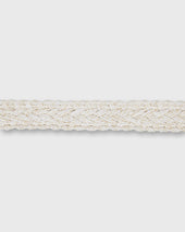 1 Woven Double O Ring Belt In Bone Cotton
