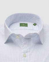Spread Collar Sport Shirt In Large Graph Check Poplin