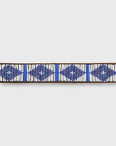 1 25 African Beaded Belt In Masai Blue Triangle