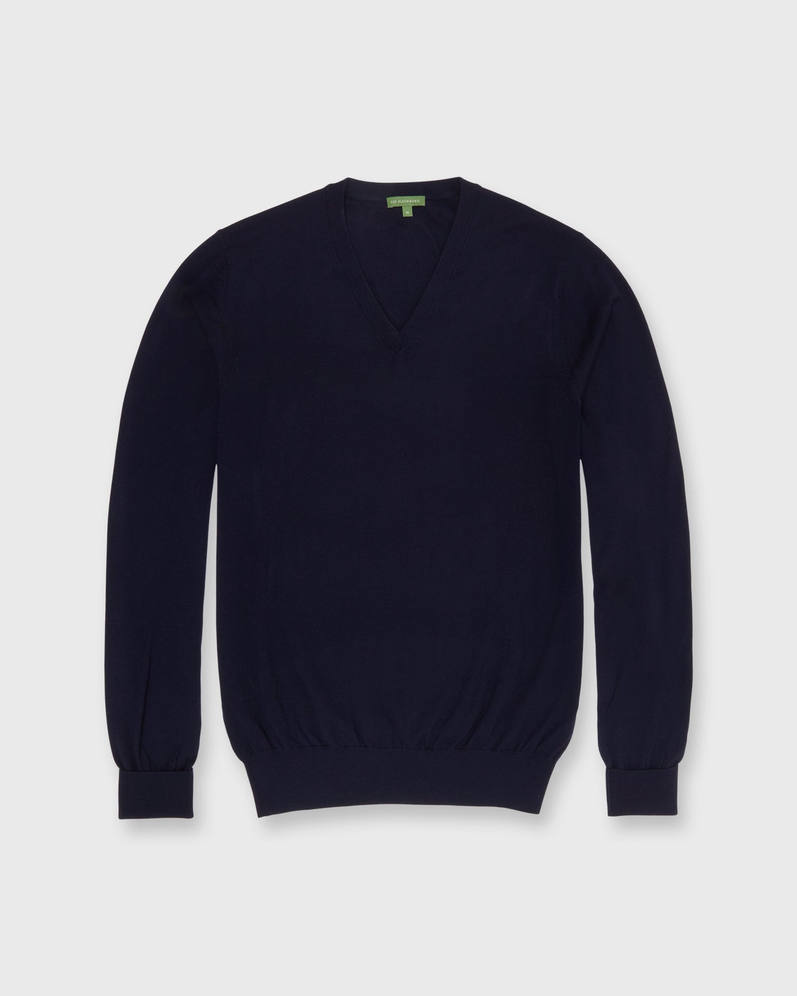 Fine Gauge V Neck Sweater In Escorial Wool