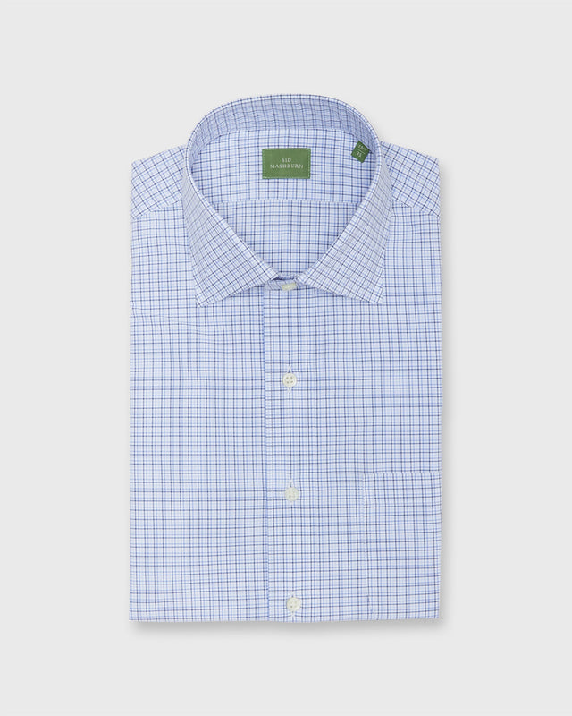 Spread Collar Dress Shirt In Multi Tattersall Poplin