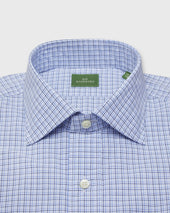 Spread Collar Dress Shirt In Multi Tattersall Poplin