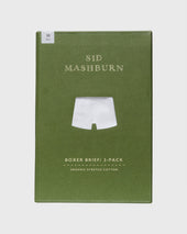 Boxer Brief In White Organic Stretch Cotton