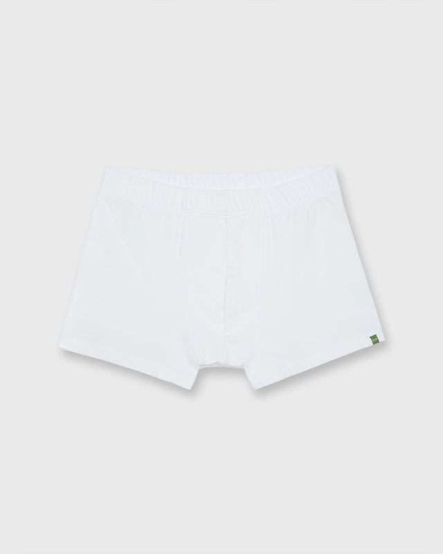 Boxer Brief In White Organic Stretch Cotton