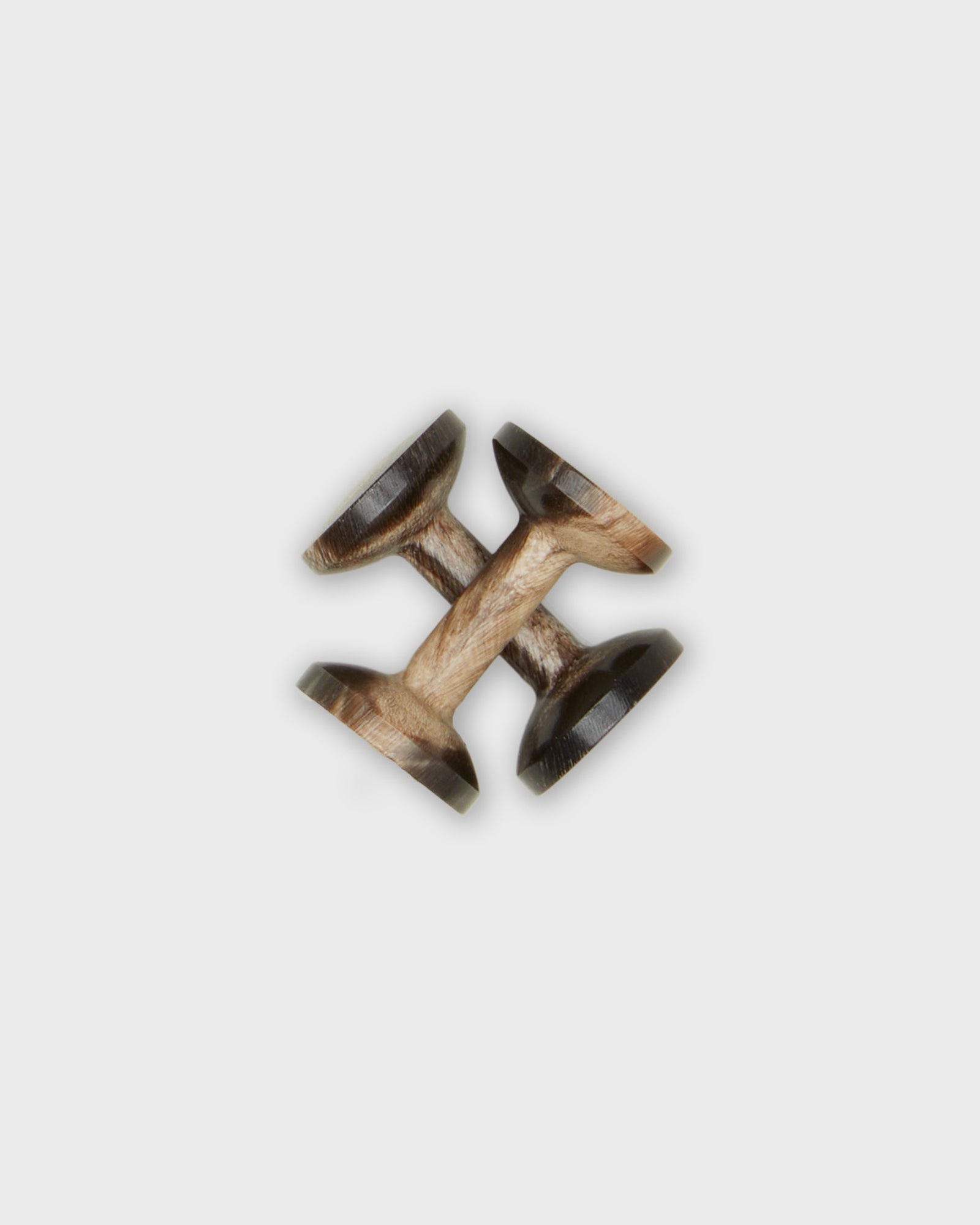 Circle Two Way Cufflinks In Buffalo Horn