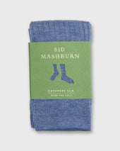 Over The Calf Dress Socks In Heather Cashmere Silk